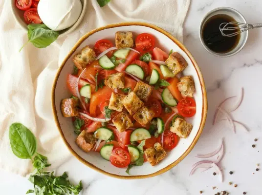 Panzanella Rezept: Der perfekte italienische Brotsalat für den Sommer - Panzanella: Italienischer Brotsalat aus der Toskana