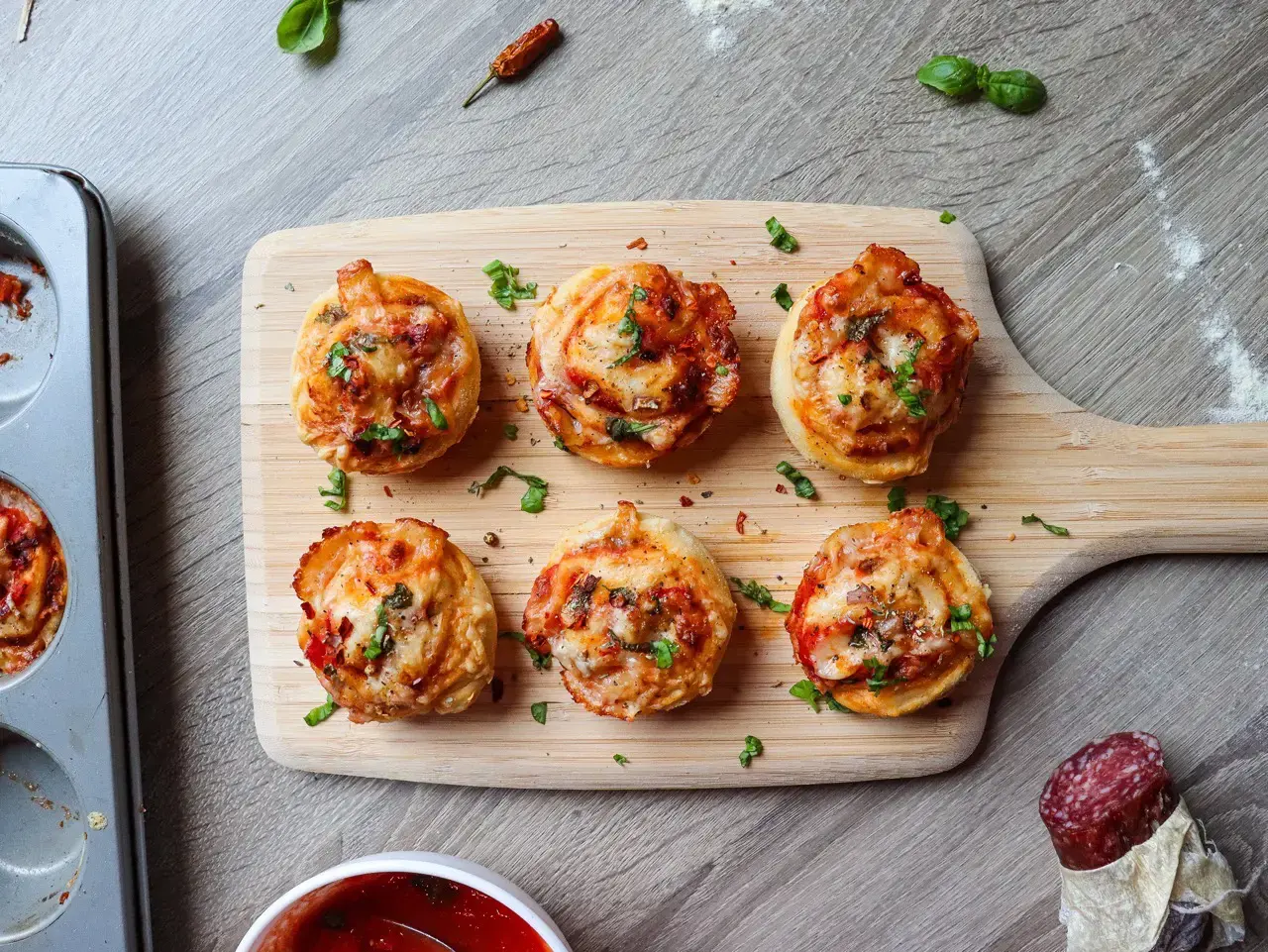 pizza muffins zum Schulstart