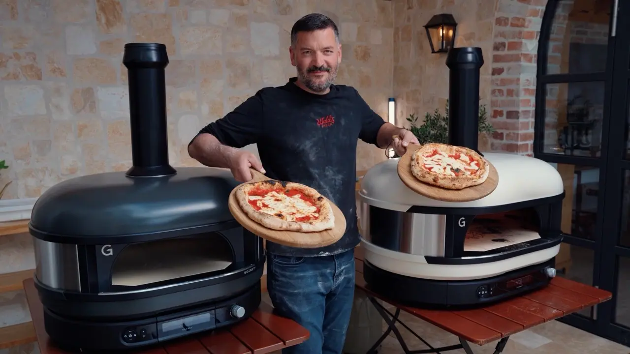 Neapolitanische Pizza frisch aus dem Gozney mit perfektem Leopardenmuster