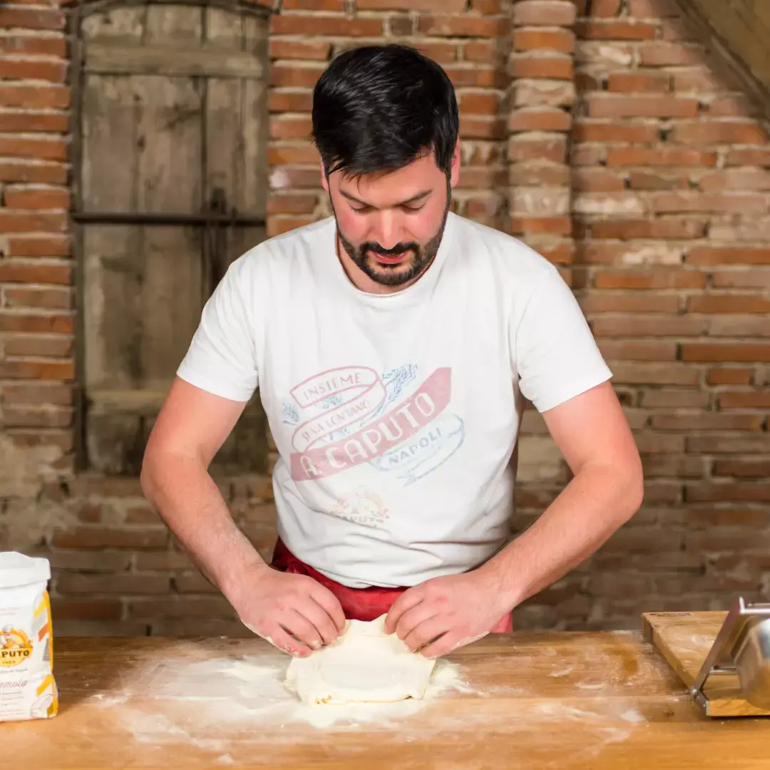 Verarbeitung pizzateig mit semola 