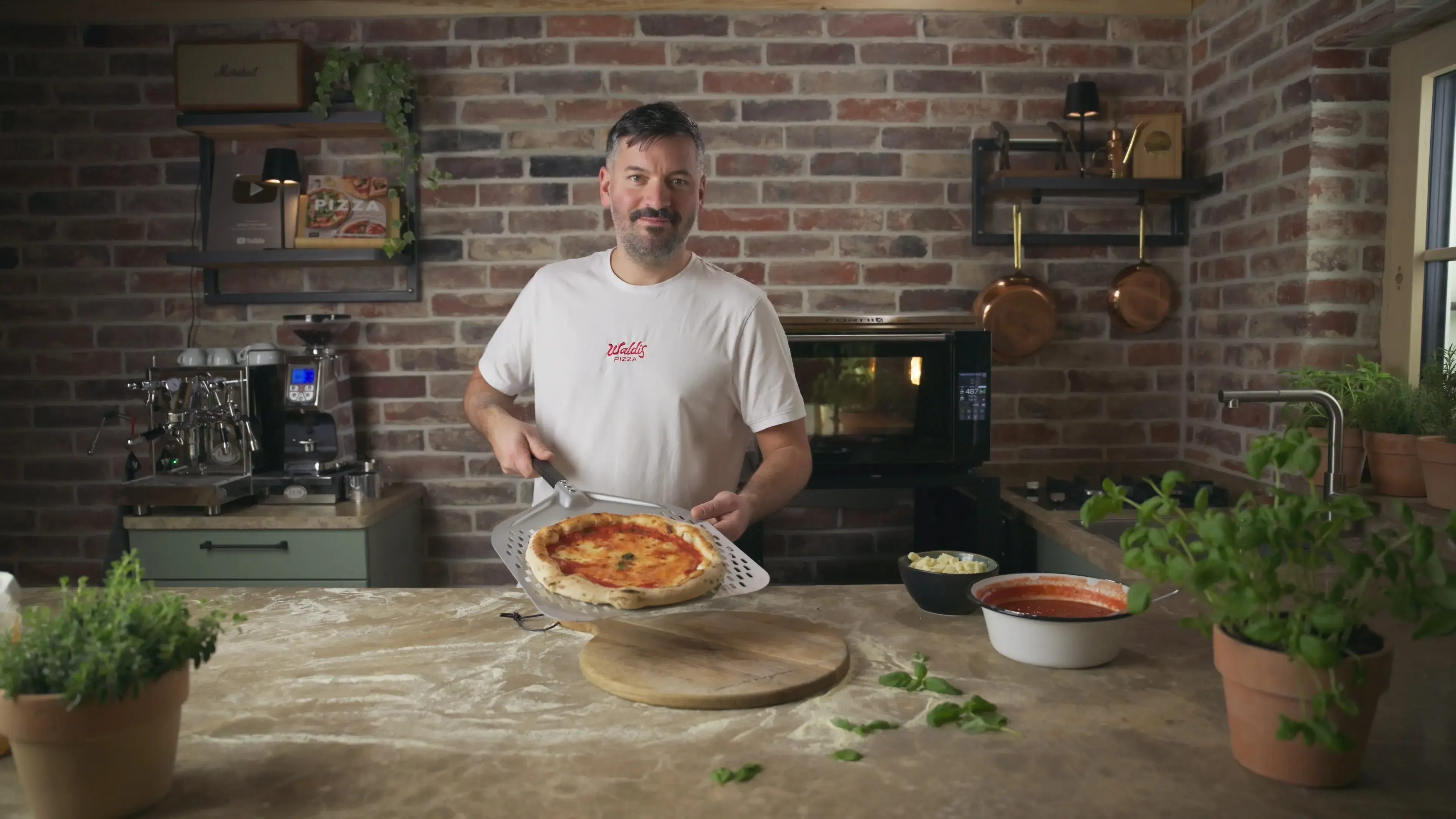 Pizzazubehör Waldis Pizzaschieber mit Pizza
