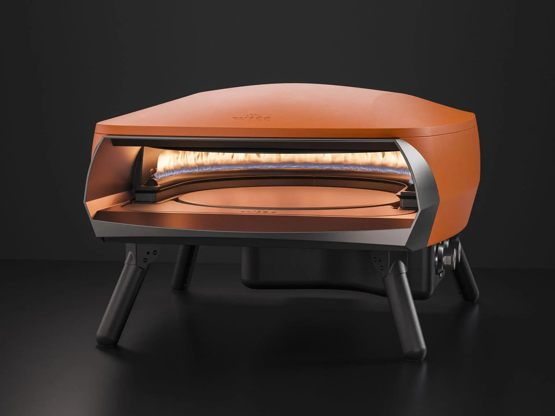 Witt Pizzaofen Gas Etna Rotante 16 Zoll in orange