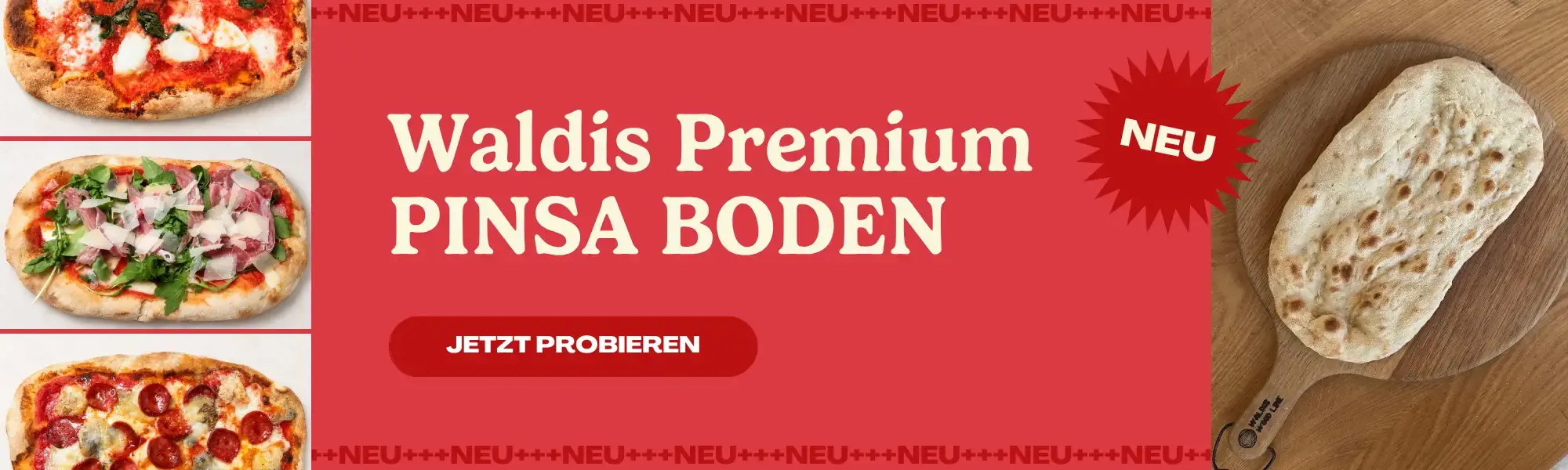 Neu im sortiment: Waldis Premium Pinsa Böden vorgebacken