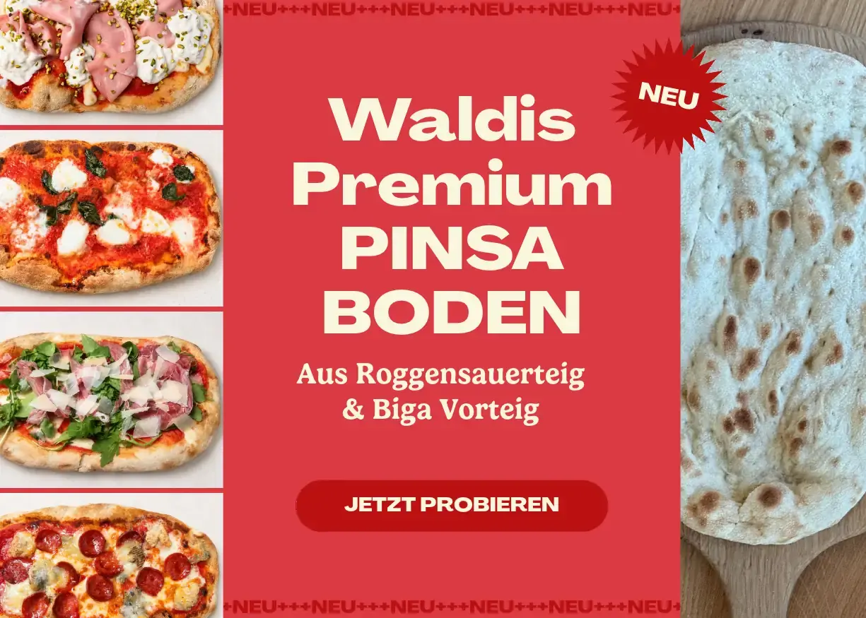 Neu im Sortiment: Waldis Premium Pinsa Böden vorgebacken