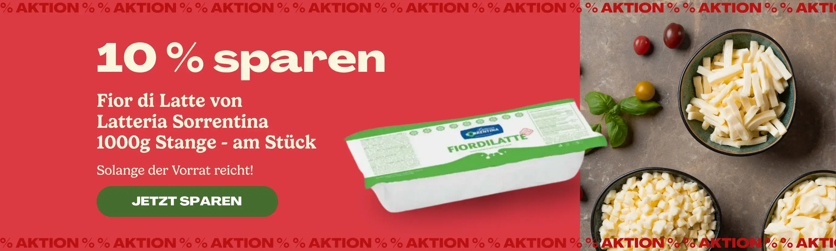 10% Rabatt auf 1000g fior di latte