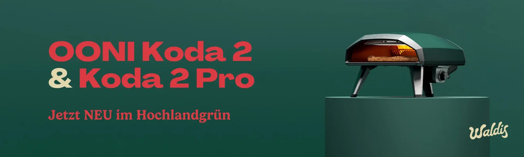 Ooni Koda 2 und Koda 2 Pro Pizzaofen in Hochlandgrün
