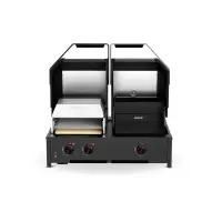 #475 Cozze Quattro 900 | 4-in-1 Gas-Grillstation mit Pizzaofen | schwarz