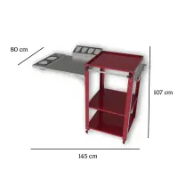 Pizzaofenwagen | Premium Comfort | rot