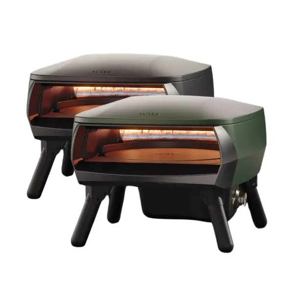 #340 B-Ware PICCOLO Rotante 16" | Gas Pizzaofen | C-Brenner | 7 kW | matt - grün