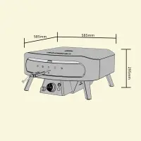 #341 B-Ware Cozze 17" | Gas Pizzaofen | Rotate Black Edition