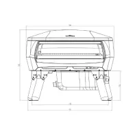 #444 PICCOLO Rotante 13" | Gas Pizzaofen inkl. Pizzaschaufel | C-Brenner | 5,2 kW