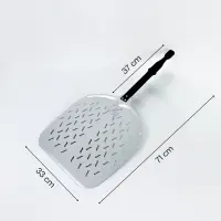 Effeuno Pizzaschieber perforiert | 33 x 33 cm | Stiel 37 cm