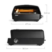 #474 B-Ware TONY Gas Pizzaofen | 450°C Pizzaofen für Pizza bis 30 cm