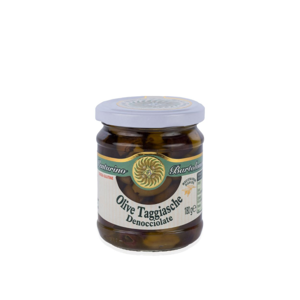 Entsteinte Taggiasca-Oliven in nativem Oliven&ouml;l extra aus Ligurienl | 180 g