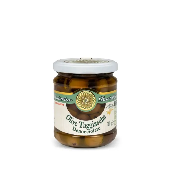 Entsteinte Taggiasca-Oliven in Olivenöl | 180 g