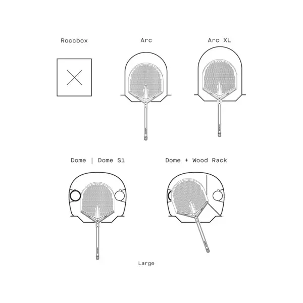 Evoluzione pizzaschaufel rechteckig perforiert aus eloxiertem Aluminium S.H.A