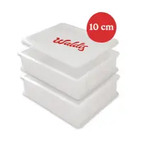 2 Pizzaballenbox, 1 Deckel  | H10 cm | 40x30x10