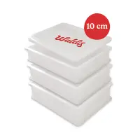 3 Pizzaballenboxen + 1 Deckel  | H10 cm | 40x30x10