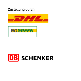 Unsere Zusteller: DHL GoGreen und DB Schenker